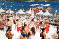 Foam beach summer party marmaris turkey Royalty Free Stock Photo