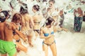 Foam beach summer party marmaris turkey Royalty Free Stock Photo