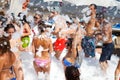 Foam beach summer party marmaris turkey Royalty Free Stock Photo