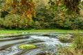 Long exposure along the canal from Nantes to Brest. Royalty Free Stock Photo