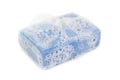 Foam on blue soap Royalty Free Stock Photo