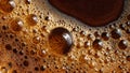 Close-Up of Carbonation and Head on a Dark Beverage Royalty Free Stock Photo