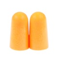 foam ear plugs isolated on white Royalty Free Stock Photo