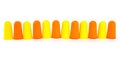 Foam ear plugs on white Royalty Free Stock Photo