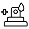 Foam face drop icon outline vector. Shave cream