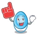 Foam finger oxygen mask mascot cartoon