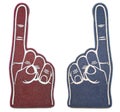 Foam Finger Rivals Royalty Free Stock Photo