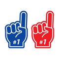 Foam fingers. Number one and best Royalty Free Stock Photo