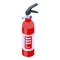 Foam fire extinguisher icon, isometric style