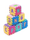Foam Letter Cubes Royalty Free Stock Photo
