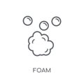 Foam linear icon. Modern outline Foam logo concept on white back Royalty Free Stock Photo