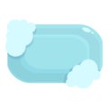 Foam liquid soap icon cartoon vector. Water wash