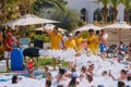 Foam pool party in arabic country - Tunisia, Sousse, El Kantaoui 06 19 2019