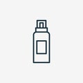 Foam Pump Bottle for Cosmetic Product Line Icon. Plastic Container For Skin Care Beauty Product Linear Pictogram. Beauty