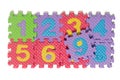 Foam puzzle numbers Royalty Free Stock Photo