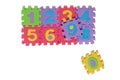 Foam puzzle numbers Royalty Free Stock Photo