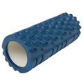 Foam roller gym fitness equipment blue Isolated with massage ball for trigger points self