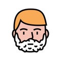 foam for shave on man face color icon vector illustration