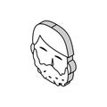 foam for shave on man face isometric icon vector illustration Royalty Free Stock Photo