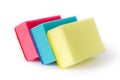 Foam sponges for washing dishes on a white background. Royalty Free Stock Photo