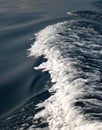 Foam wave on a deep blue sea