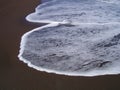 Foam of a wave on the seashore.