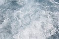 Foamed seawater behind the stern of a sailing ship Royalty Free Stock Photo