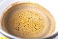 Foaming coffee on top Royalty Free Stock Photo