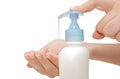 Foaming hand soap for washing Royalty Free Stock Photo