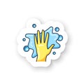 Foaming sticker icon