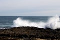 Foaming white backwash at Ocean Beach Bunbury, Western Australia. Royalty Free Stock Photo