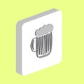 Foamy beer computer symbol Royalty Free Stock Photo