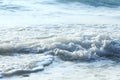 Foamy blue sea wave Royalty Free Stock Photo