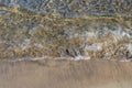 Foamy waves on beach of Lake Erie