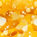 Foamy goldfish in a bubbly drink