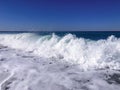 Foamy sea in the morning.