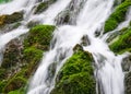 Foamy Valley Waterfall in Bucegi mountains accessible from Busteni town. Long exposure picture of a waterfall Royalty Free Stock Photo