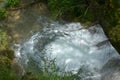 Foamy Water of a Fast Mountain River
