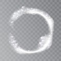 Foamy water forming circle, bubbly liquid vector