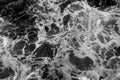 Foamy waves in black and white