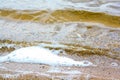 Foamy waves of the river Royalty Free Stock Photo