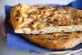 Focaccia bread with onions and thyme