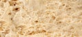 Focaccia flatbread slice macro texture, baked dough pattern. White bread loaf cut close up Royalty Free Stock Photo
