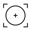 Focal point or focus icon design. Vector