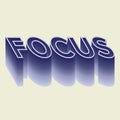 Focus isometric text design