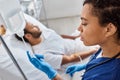 focus on african american nurse setting