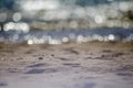 Focus on beach, bokeh