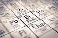 Focus on Bismuth Chemical Element Royalty Free Stock Photo