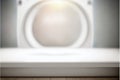 Focus in blur laundry and washing machine background. Royalty Free Stock Photo