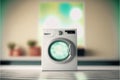 Focus in blur laundry and washing machine background. Royalty Free Stock Photo